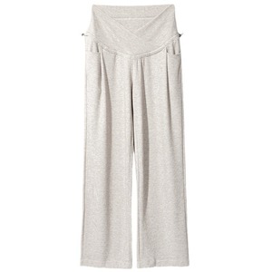 Printemps Automne Vêtements d'extérieur de maternité amincissants <span class=keywords><strong>Pantalon</strong></span> doux à taille croisée avec cordon de serrage Conception à jambes larges pour les femmes enceintes - Product Image 5