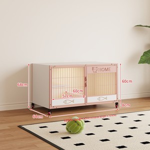 Cage pour <span class=keywords><strong>chat</strong></span> Villa à plusieurs niveaux avec compartiments indépendants, pour chats de taille moyenne et grande, pour la reproduction et l'accouchement, en bois massif et structure métallique - Product Image 4
