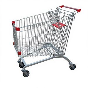 Carrito de Compras Grande de 240L con 4 <span class=keywords><strong>Ruedas</strong></span> para Supermercados, Carrito de 240L para Supermercados Europeos - Product Image 1