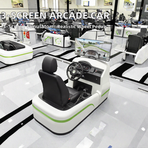 Simulateur de conduite à trois écrans pour auto-école, jeu de course, machine d'arcade en métal pour l'entraînement automobile avec volant, pédales et boîte de vitesses - Product Image 2