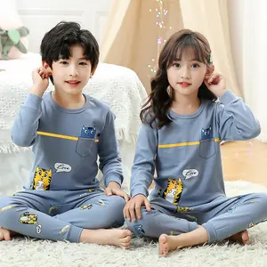 Character kids pyjamas set cotton animal children pajamas long sleeve sleepwear set children tiger pajamas for boys