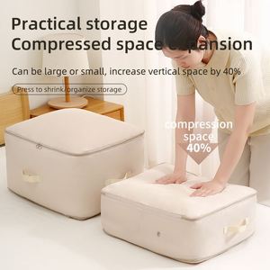 Household Saving Space Compression Organizer Bag Quilt Jacket Clothes Storage Bag for Student Travel - Product Image 3