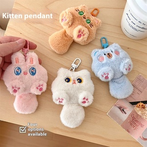 Lindo colgante de gato de dibujos animados de peluche suave Mochila De niña muñeca decorativa Regalo De estudiante al por mayor-llaveros Juguetes - Product Image 1