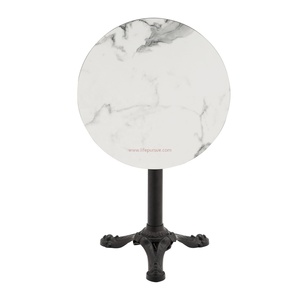 Lifepursue phong cách cổ điển parisan Bistro bảng HPL Top với gang Electroplated cơ sở cho khách sạn địa điểm đồ nội thất - Product Image 2