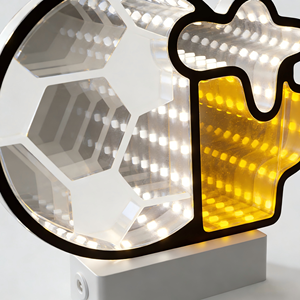 GOLDMORE4 Custom LED <strong>Neon</strong> <strong>Sign</strong> - Football and <strong>Beer</strong> Design for Sports Bar, Man Cave, Home Decor, Wall Light Gift - Product Image 2