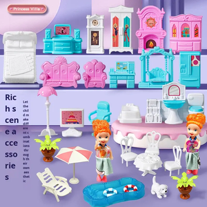 Jouet de villa 3D à faire soi-même pour enfants, jeu de simulation de meubles pour filles, maison de jeu miniature, accessoires de maison de poupée, meubles de maison de poupée, grande taille - Product Image 5