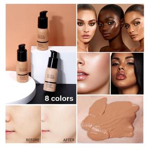 DEROL DR007 Base de Maquillaje Líquida 8 Colores Corrector Iluminador Cosméticos para Mujer Base para Piel Oscura - Product Image 5