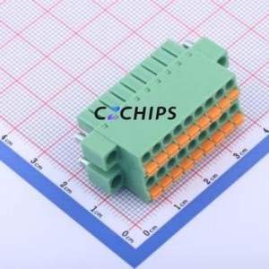 KF2EDGKNHM-3.5-2*9P Plug-in Terminal Block P=3.5mm Connector Male Plug Screw Fixing 2x9P 3.5mm - Product Image 1