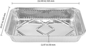 Barquette jetable en aluminium pour gâteaux 32x20x3cm, conteneur alimentaire pour avion, revêtement de four, plat de cuisson Yysmallcap - Product Image 2