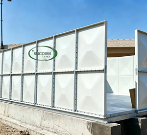 Réservoir d'<span class=keywords><strong>eau</strong></span> haute capacité en panneaux de fibre de verre - Certifié alimentaire, 1000L/H RO, 70KW, Garantie 3 ans - Product Image 1