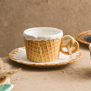 Tasse à café en porcelaine blanche de style nordique, créative et vintage, résistante au micro-ondes, et <span class=keywords><strong>assiette</strong></span> de petit-<span class=keywords><strong>d</strong></span>éjeuner haut de gamme pour flocons <span class=keywords><strong>d</strong></span>'avoine - Product Image 2