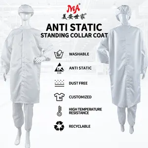 Hi-vis seragam antistatis pembersih nyaman esd pakaian kerja anti statis garmen disesuaikan esd mantel