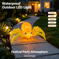 Lampe LED araignée d'Halloween, étanche IP65, lampe décorative d'extérieur, décoration de jardin, de cour, de terrasse, de fête, de vacances