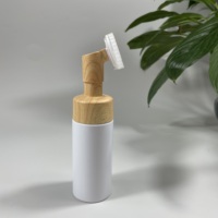 Bouteille de Mousse de savon bouteille de Mousse de nettoyage du visage distributeur de pompe avec Mousse de Silicone Massage tête de brosse propre