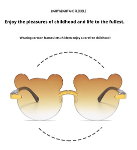 ילדים u400 משקפי שמש נושאים עיצוב אוזניים אנטי-v מסגרת פלסטיק בצבעים שונים בצבעים שונים - Product Image 4