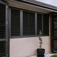 Fenêtres à volets battants en aluminium pour l'extérieur, à persiennes réglables, sécurisées, pour projets de construction résidentielle - Vente en gros