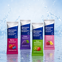 Sachet de poudre d'électrolyte avec créatine et vitamines B pour la performance sportive