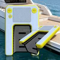 Rampe flottante gonflable pour chien, échelle pour animaux de compagnie, capacité 260 LBS, rampe antidérapante en PVC pour piscine, lac, yacht