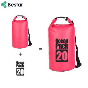 Tas Kering PVC Outdoor Logo Kustom untuk Berperahu Kayak Hiking 2L 5L 10L 15L 20L 30L Tas Tahan Air Mengapung Gaya Fashion - Product Image 2