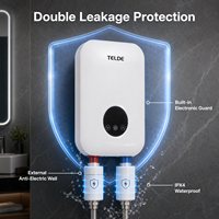 Pemanas Air Listrik Cerdas Tanpa Tangki 5.5kW, Tahan Air IPX4, Kontrol Sentuh, Hemat Energi, Cepat, Untuk Rumah Tangga & Hotel, Pemasangan di Dinding
