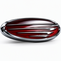 Badge d'emblème de voiture plat en acrylique personnalisé avec logo pour commande en gros, pour une qualité de production en lot cohérente