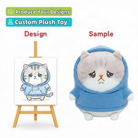 Jouets en peluche personnalisés, poupées, faible MOQ, figurine de chat pleurant à capuche hautement réductrice, accessoires de Escape Room, jouet en bois de Sola à la lavande, chiot, poupée de chiffon personnalisée
