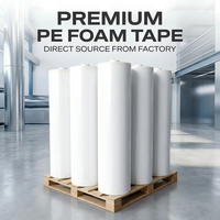 Rouleaux de ruban adhésif en mousse double face blanc avec film de protection en papier blanc, épaisseurs 0,5 mm, 0,8 mm, 1 mm, 1,5 mm, 2 mm, 3 mm, 4 mm, 5 mm, 6 mm, longueurs 30 m, 50 m, 100 m