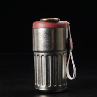 Thermos à double paroi en titane pur, design coréen, exquis, gobelet à thé portable isolé givré de qualité supérieure, 400 ml