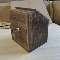 Boîte de vote de suggestion de verrouillage en bois massif avec tableau noir et serrure
