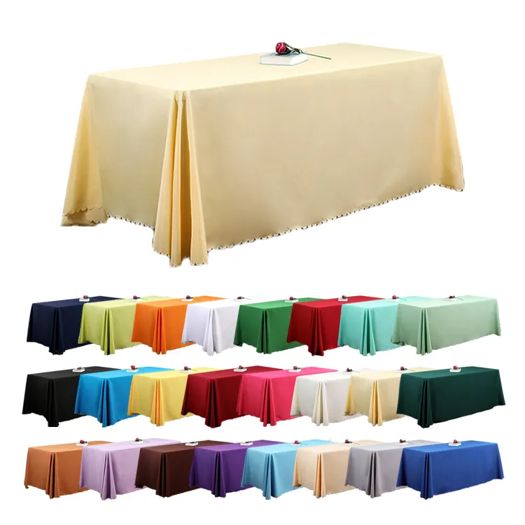 Factory Directly Wholesale Rectangular Tablecloth color table cloth waterproof tablecloth fabric for party
