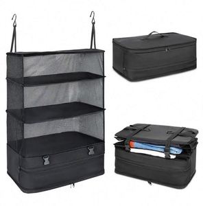 Muestra gratuita de organizador de armario colgante plegable, portátil y personalizado para viajes. - Product Image 3