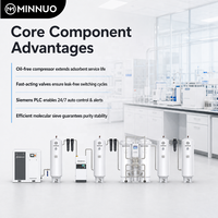 Générateur d'azote PSA MNPN-300-99 haute pureté pour laboratoire, instrument analytique GC/MS/LC, alimentation en gaz stable 24/7, directement de l'usine, CE ISO