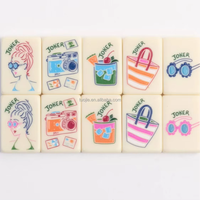 Ensemble de Mahjong Américain Moderne de Luxe en Acrylique, 160 Tuiles, Kit de Jeu de Mahjong Personnalisé Gravé sur Mesure pour Fêtes Familiales
