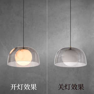 โคมไฟแขวนแก้วลายหินอ่อน 23 ซม. ทรงกลม LED หัวเดียว สำหรับห้องนั่งเล่น ห้องรับประทานอาหาร สไตล์นอร์ดิก - Product Image 4