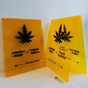 Customized Portable A-frame Pavement <b>Stand</b> Advertising Board Durable Acrylic Folding Sidewalk Sign for Outdoor Indoor - Product Image 3