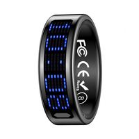 Anillo Inteligente SQY01 con Pantalla Digital, Resistente al Agua IP68, Monitor de Actividad Física, Sueño y Salud, Metálico