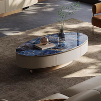 Table basse Table centrale et meuble TV ensemble tiroir en acier inoxydable salon marbre nouveauté luxe