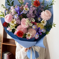Papier d'emballage pour fleurs LUCIA 43,5*56,5 cm, matériel d'emballage pour bouquets, papier d'emballage pour fleurs épais et imperméable ZLF160656