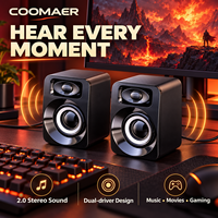 Speaker Komputer Multimedia 3W*2 Speaker PC Berkabel Speaker Input Aux 3.5Mm Bertenaga USB untuk Laptop Desktop Gaming