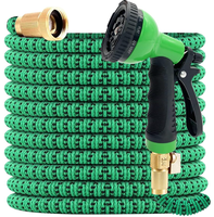 Tuyau d'arrosage de jardin 100 pieds, léger, flexible, anti-plis, pour extérieur, raccords métalliques antirouille 3/4 pouces, pour jardin, pelouse, lavage de voiture