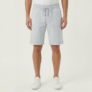 Shorts de Playa para Hombre, Tejidos en Algodón, con Cordón en la Cintura y Bolsillos, Transpirables, de Color Sólido, Estilo Casual, Suministro OEM, Logotipo Personalizado - Product Image 1