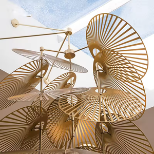 Hall d'éclairage de plafond de concepteur de luxe grand lustre de fantaisie en métal moderne pour le hall d'hôtel de projet de villa - Product Image 3