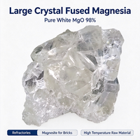 Grand cristal de magnésie fusionnée, blanc pur, MgO 98%, réfractaires en magnésite pour briques