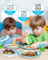 Assiette à dîner pour enfants en mélamine avec impression personnalisée de conception mignonne Vaisselle pour enfants Plat et assiette pour bébés