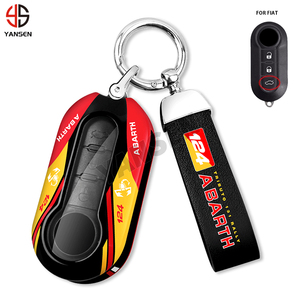 Custodia custodia custodia con chiave auto a 3 pulsanti per chiave <span class=keywords><strong>Fiat</strong></span> 500 <span class=keywords><strong>Panda</strong></span> Punto Bravo <span class=keywords><strong>accessori</strong></span> chiave - Product Image 1