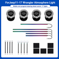 Kit d'éclairage intérieur LED pour voiture, éclairage ambiant pour Jeep Wrangler JK, turbine de ventilation, 64 couleurs pour Jeep Wrangler 2011-2026