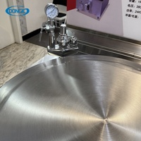 Crépine intégrée panier chaîne Restaurant Commercial 100 150L électrique chemisé pression soupe bouilloire pour cuisine centrale