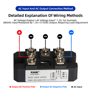 Kane MDS 250A 1600V ixys phụ kiện điện tử Thyristor ba pha CHỈNH LƯU cầu mô-đun 3 pha cầu chỉnh lưu Diode - Product Image 4