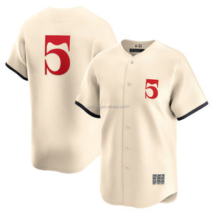 Мужская бейсбольная форма 2025 года на заказ, дышащая, с V-образным вырезом, больших размеров, с вышитыми бежевыми логотипами, в стиле Texas City Connect - Product Image 2