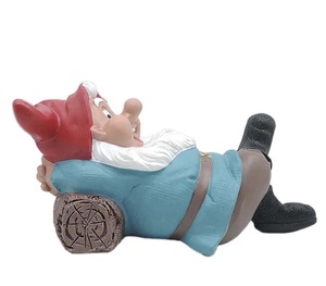 <strong>Garden</strong> <strong>Gnome</strong> Statue <strong>Large</strong> Funny <strong>Gnome</strong> Lounging on the Stake Knomes <strong>Garden</strong> Decorations Outdoor Resin 12 Inch Christmas Lawn Decor - Product Image 2